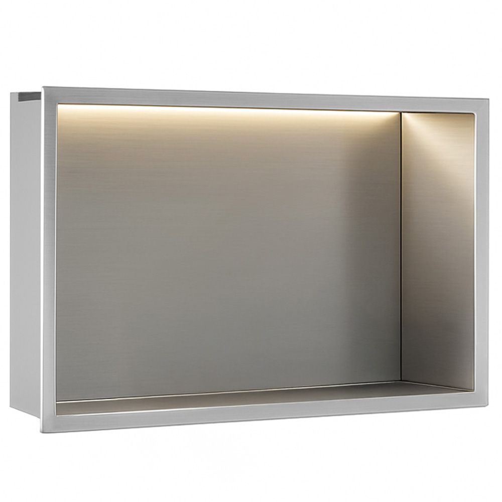 Rea Vestavná koupelnová police s LED osvětlením 45x30 cm