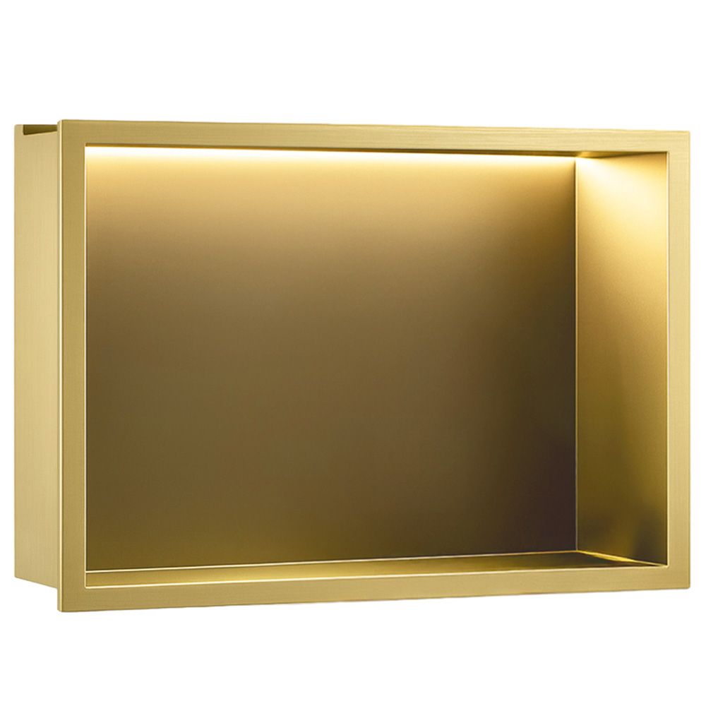 Rea Vestavná koupelnová police s LED osvětlením 45x30 cm
