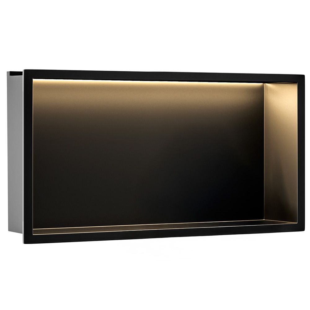 Rea Vestavná koupelnová police s LED osvětlením 60x30 cm