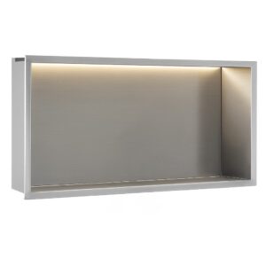 Rea Vestavná koupelnová police s LED osvětlením 60x30 cm