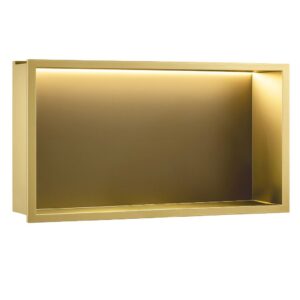 Rea Vestavná koupelnová police s LED osvětlením 60x30 cm