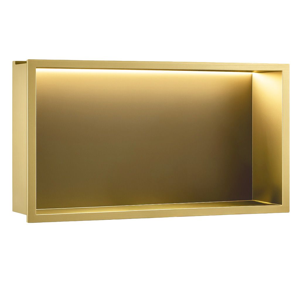 Rea Vestavná koupelnová police s LED osvětlením 60x30 cm