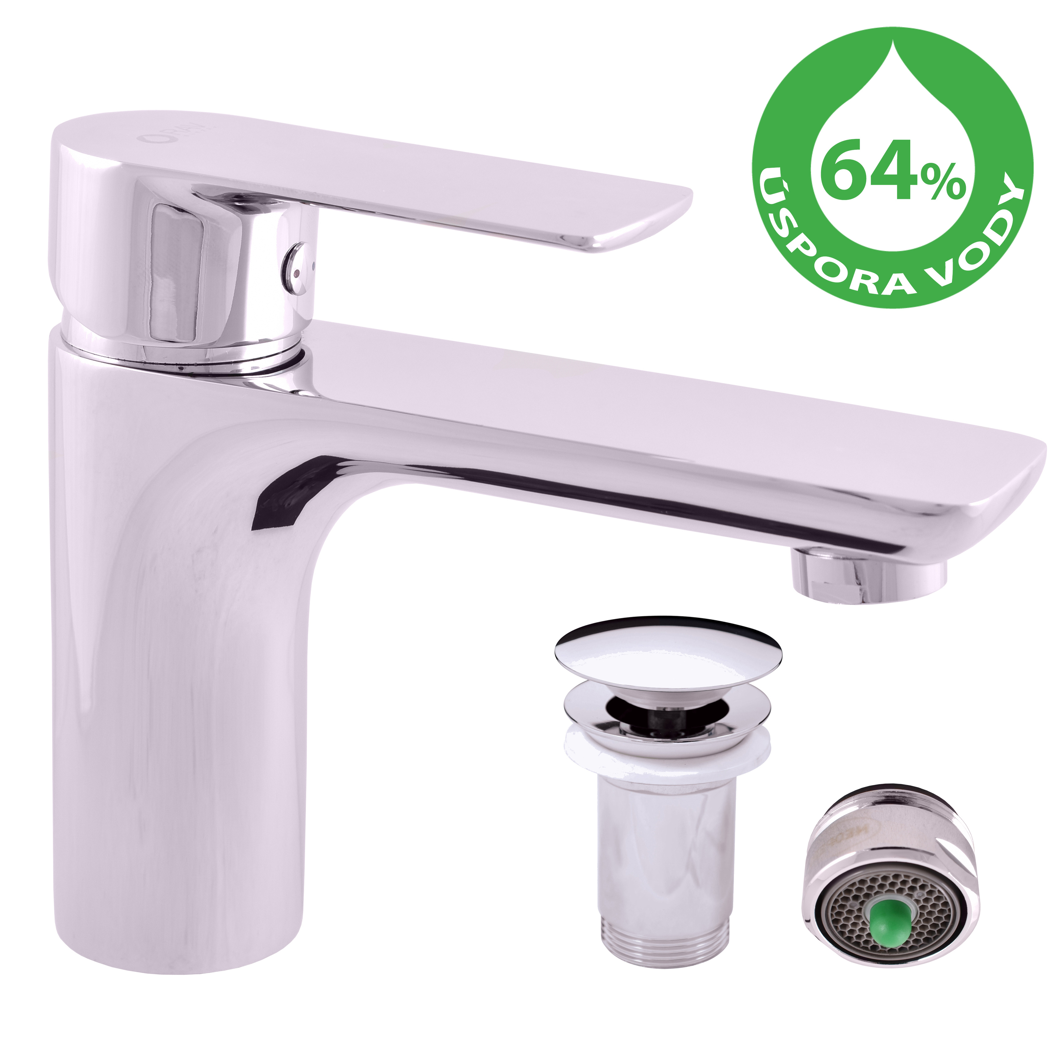Slezák - RAV Umyvadlová baterie s výpustí VLTAVA ECO - VTE427.xK