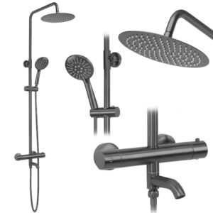Sprchový komplet s termostatickou baterií REA LUNGO DIAMOND