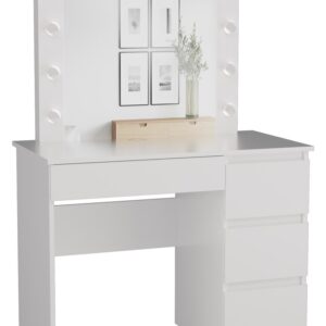 TP Living Kosmetický stolek s LED osvětlením Mijas bílý
