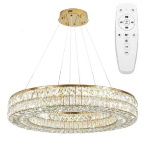 Toolight Designové LED osvětlení Crystal + dálkové ovládání LED APP1568-CP Gold 60cm