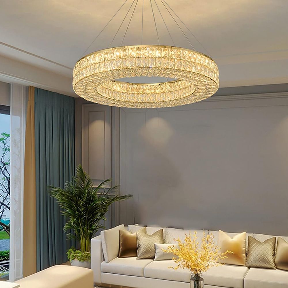 Toolight Designové LED osvětlení Crystal + dálkové ovládání LED APP1569-CP Gold 80cm - Obrázek 2