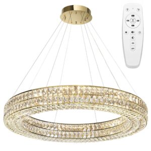 Toolight Designové LED osvětlení Crystal + dálkové ovládání LED APP1569-CP Gold 80cm