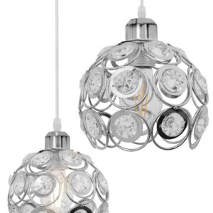 Toolight Elegantní stropní světlo APP207 Crystal Loft Silver