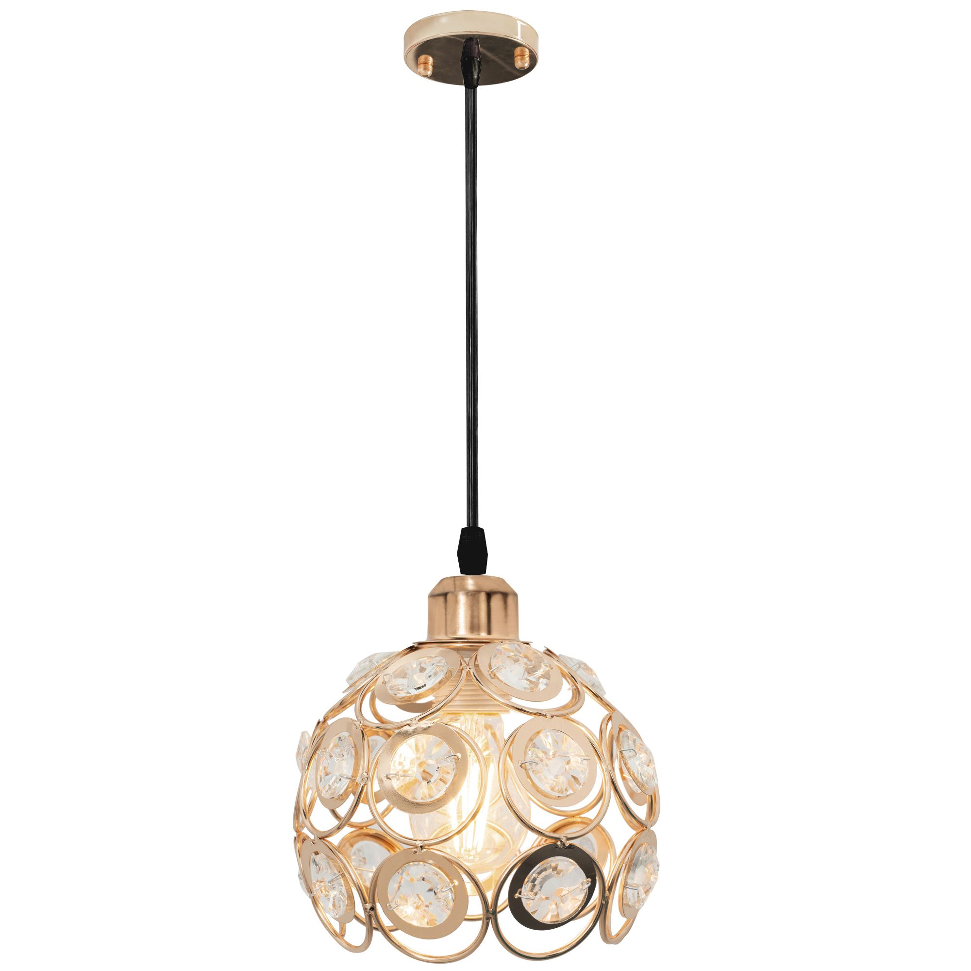 Toolight Elegantní stropní světlo APP208 Crystal Loft Gold - Obrázek 2