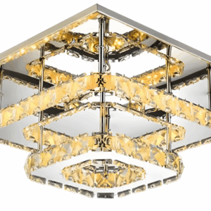 Toolight Křišťálová stropní lampa Plafond LED 24W čtvercová APP410-C Varianta: Neutrální 4000K