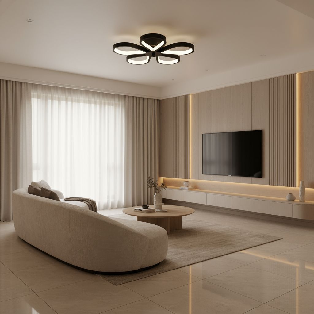 Toolight Moderní LED osvětlení Flower D91 LHJ075-C černá/bílá - Obrázek 2
