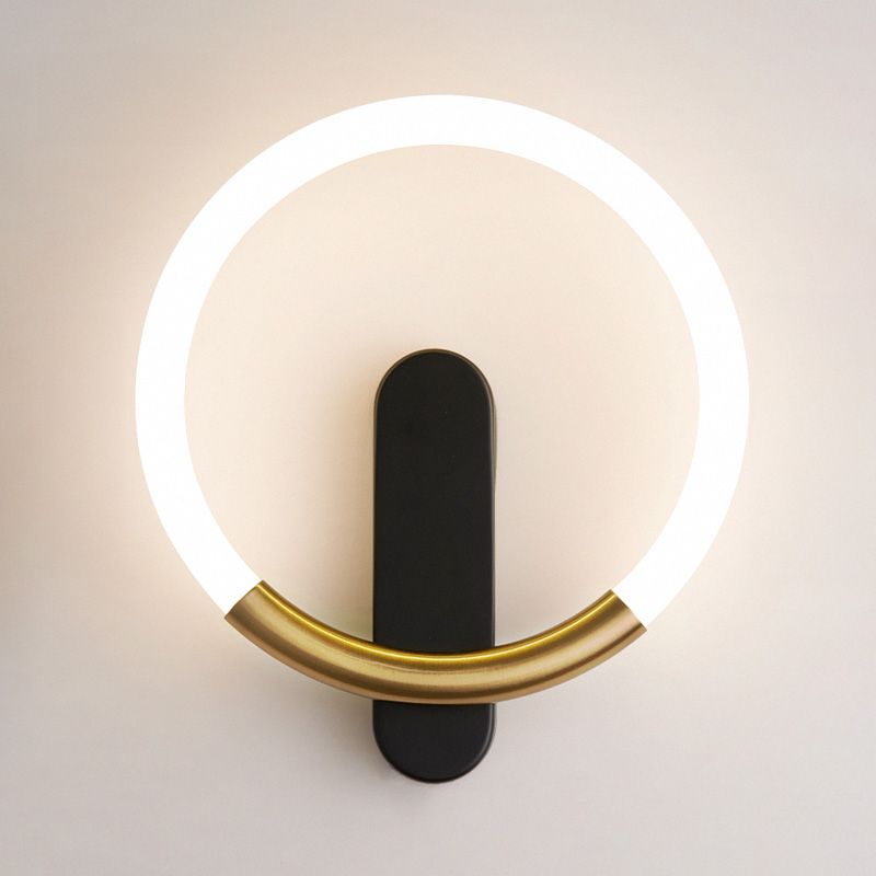 Toolight Moderní nástěnné LED osvětlení D41 LHJ068-W C kartáčovaná zlatá/černá - Obrázek 2