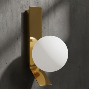 Toolight Moderní nástěnné LED osvětlení D46 APP1758-1W kartáčovaná zlatá/bílá