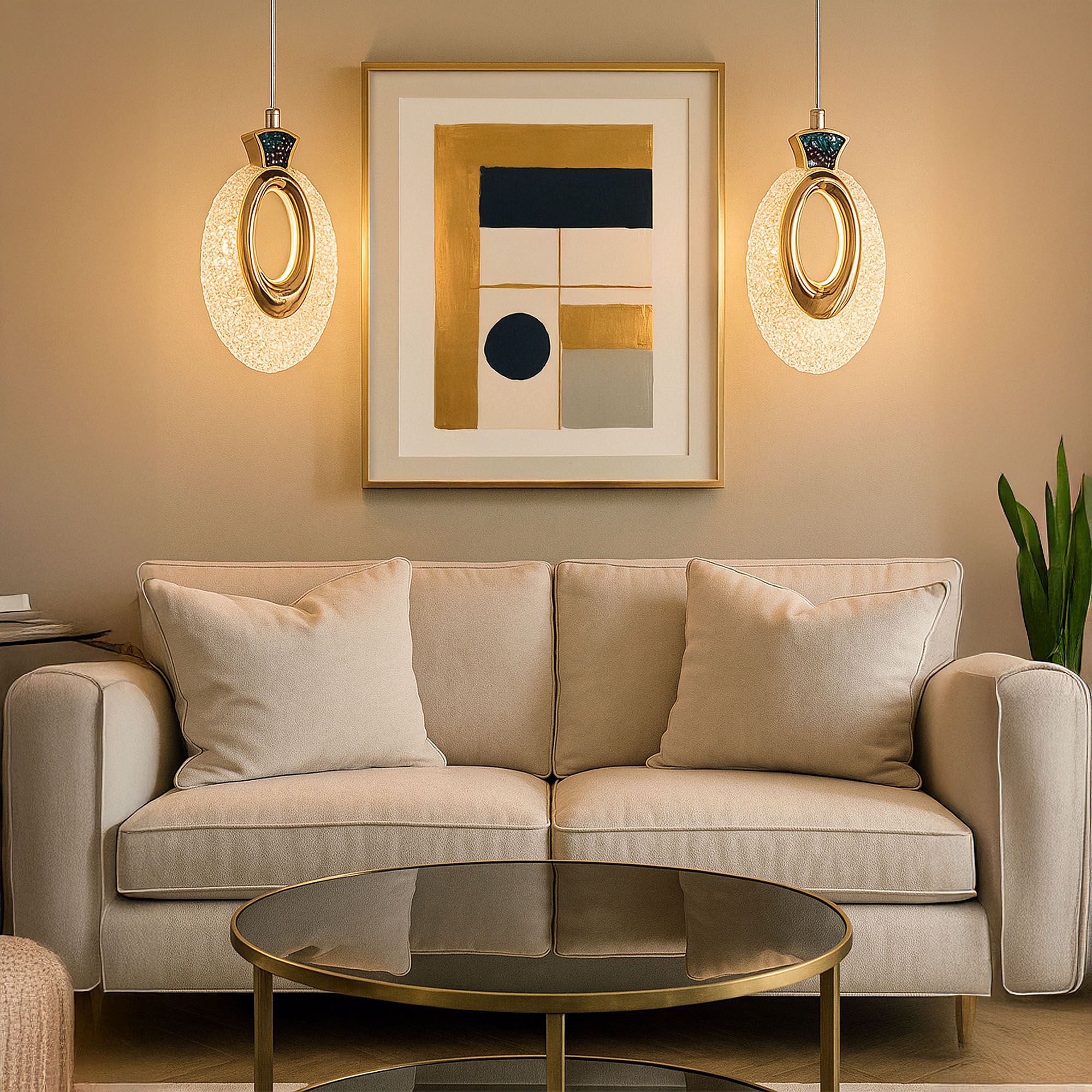 Toolight Moderní závěsné LED osvětlení Crystal D2 LHJ109-1CP růžová zlatá - Obrázek 2