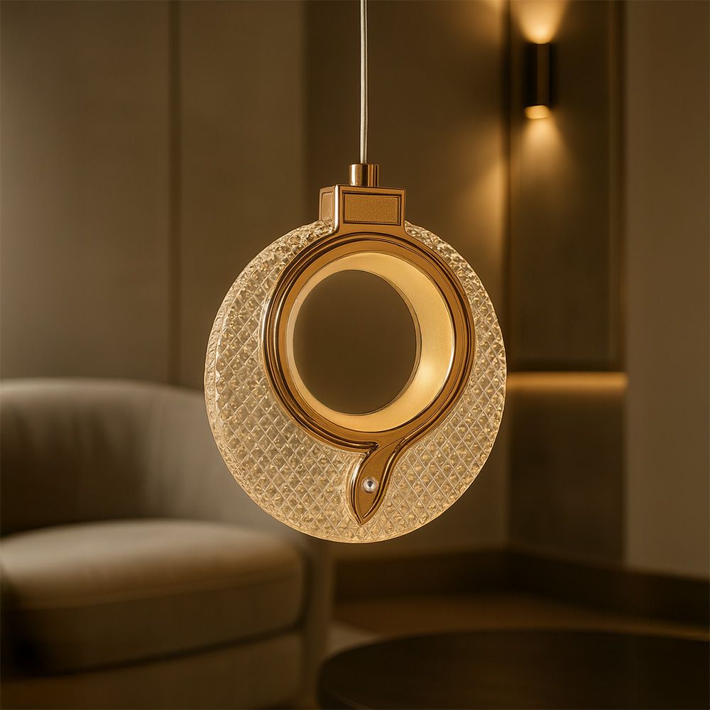 Toolight Moderní závěsné LED osvětlení Crystal D20 LHJ110-1CP růžová zlatá - Obrázek 2