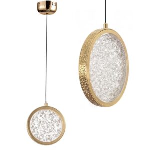 Toolight Moderní závěsné LED osvětlení Crystal D5 LHJ100-1CP zlaté