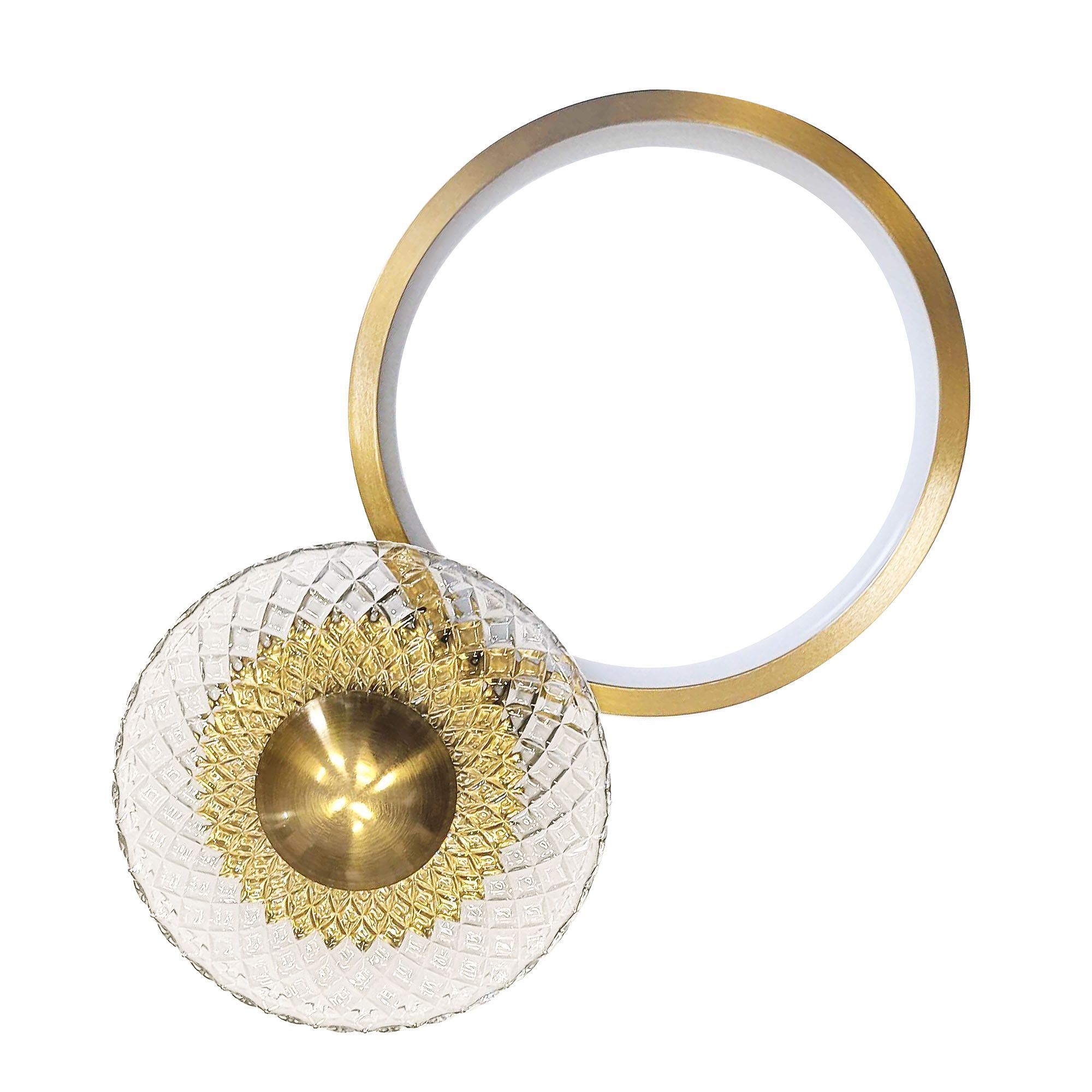 Toolight Nástěnné LED osvětlení Crystal D94 LHJ071-W kartáčovaná zlatá