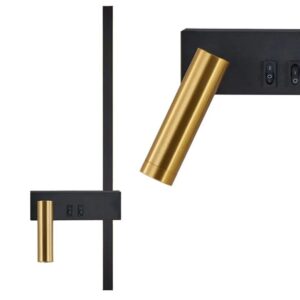 Toolight Nástěnné svítidlo APP1439-2-W BLACK GOLD LEFT