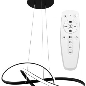 Toolight Ring Moderní LED závěsné stropní svítidlo + dálkové ovládání APP395-CP Black