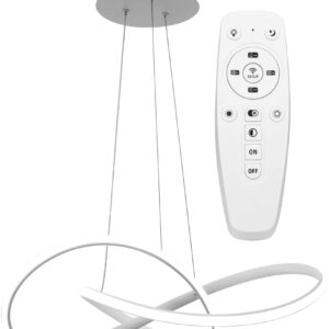 Toolight Ring moderní LED závěsné stropní svítidlo + dálkové ovládání APP396-CP bílé