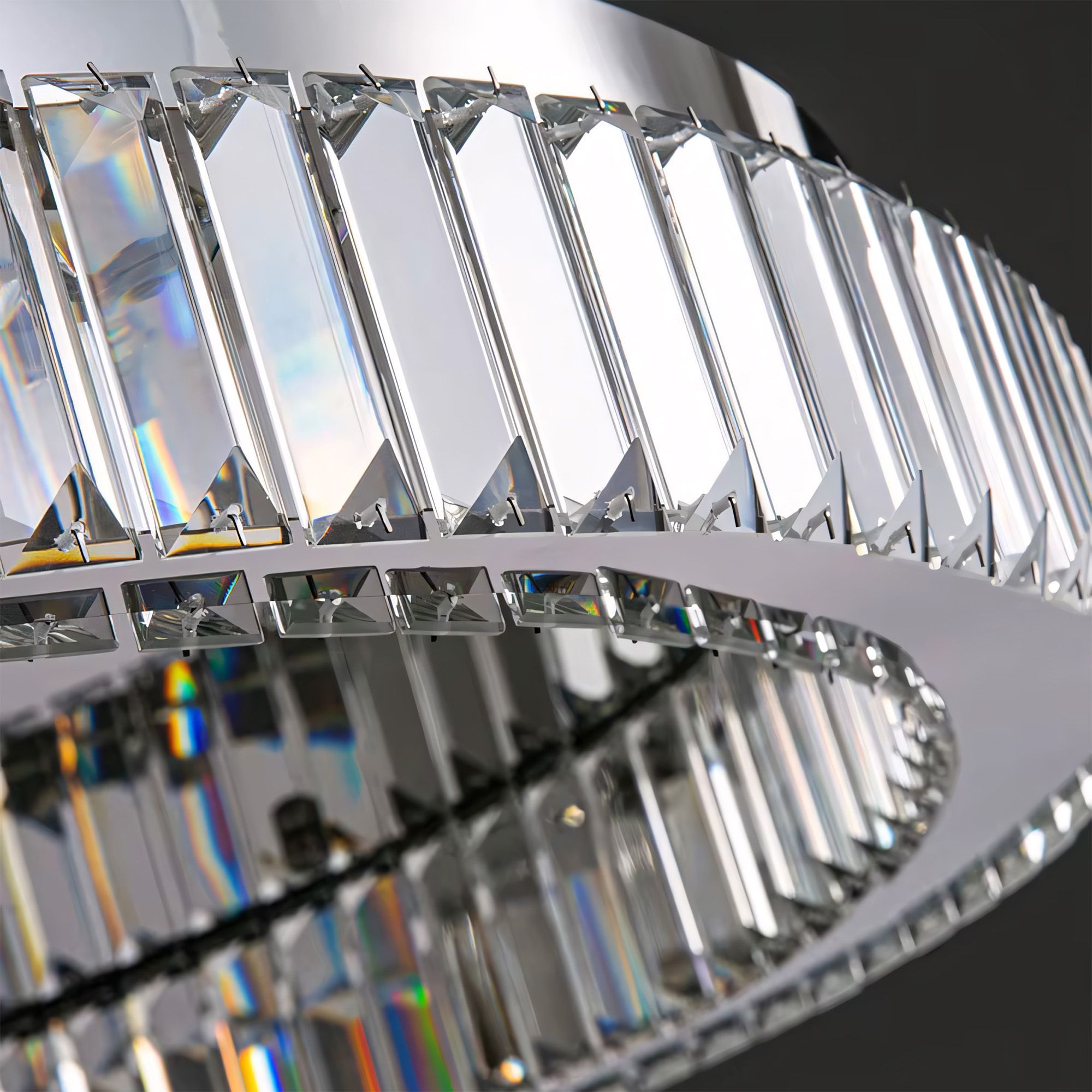 Toolight Stropní LED osvětlení Crystal Modern D12 APP1744-C 50 cm chrom - Obrázek 2