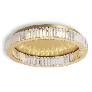 Toolight Stropní LED osvětlení Crystal Modern D16 APP1724-C 60cm zlaté kartáčované