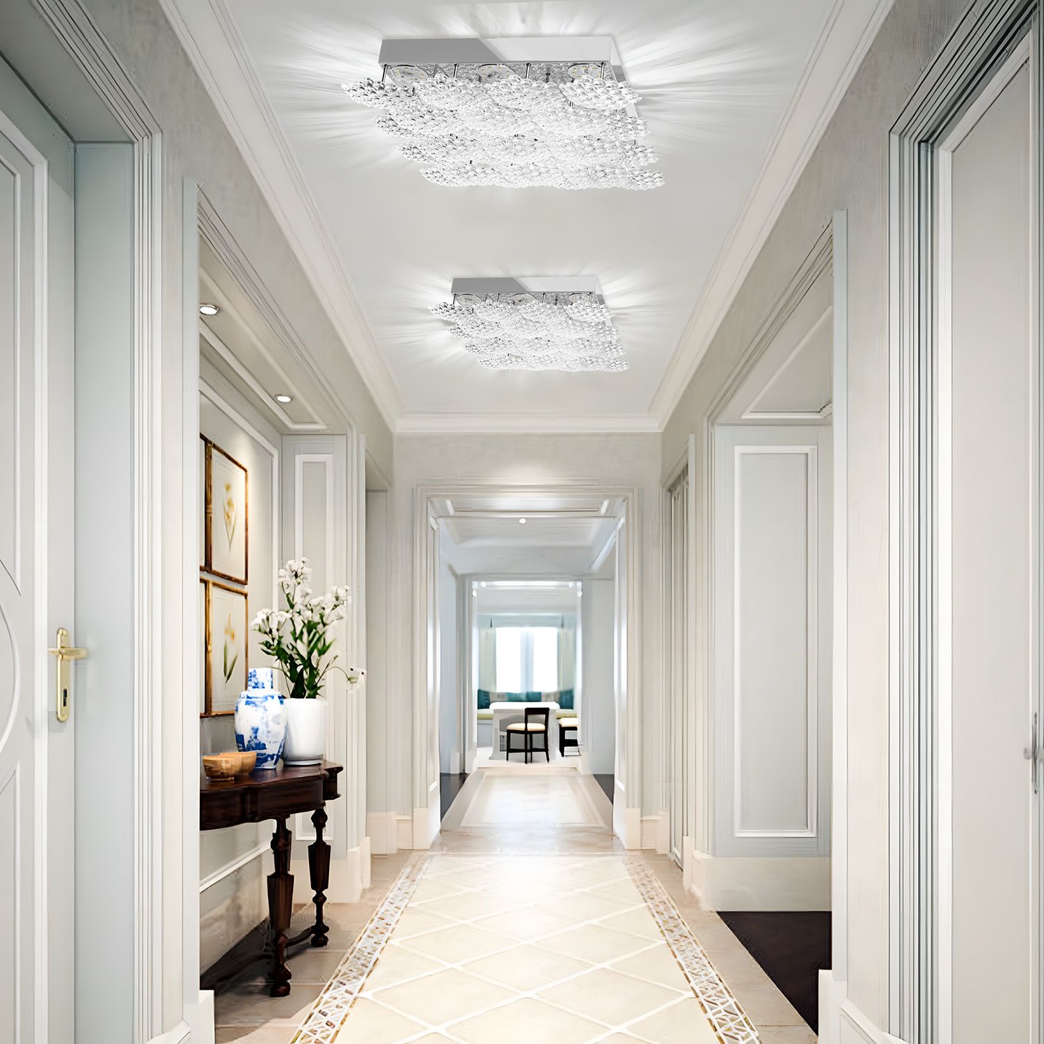 Toolight Stropní LED osvětlení Crystal Modern D2 MS015-C chrome - Obrázek 2