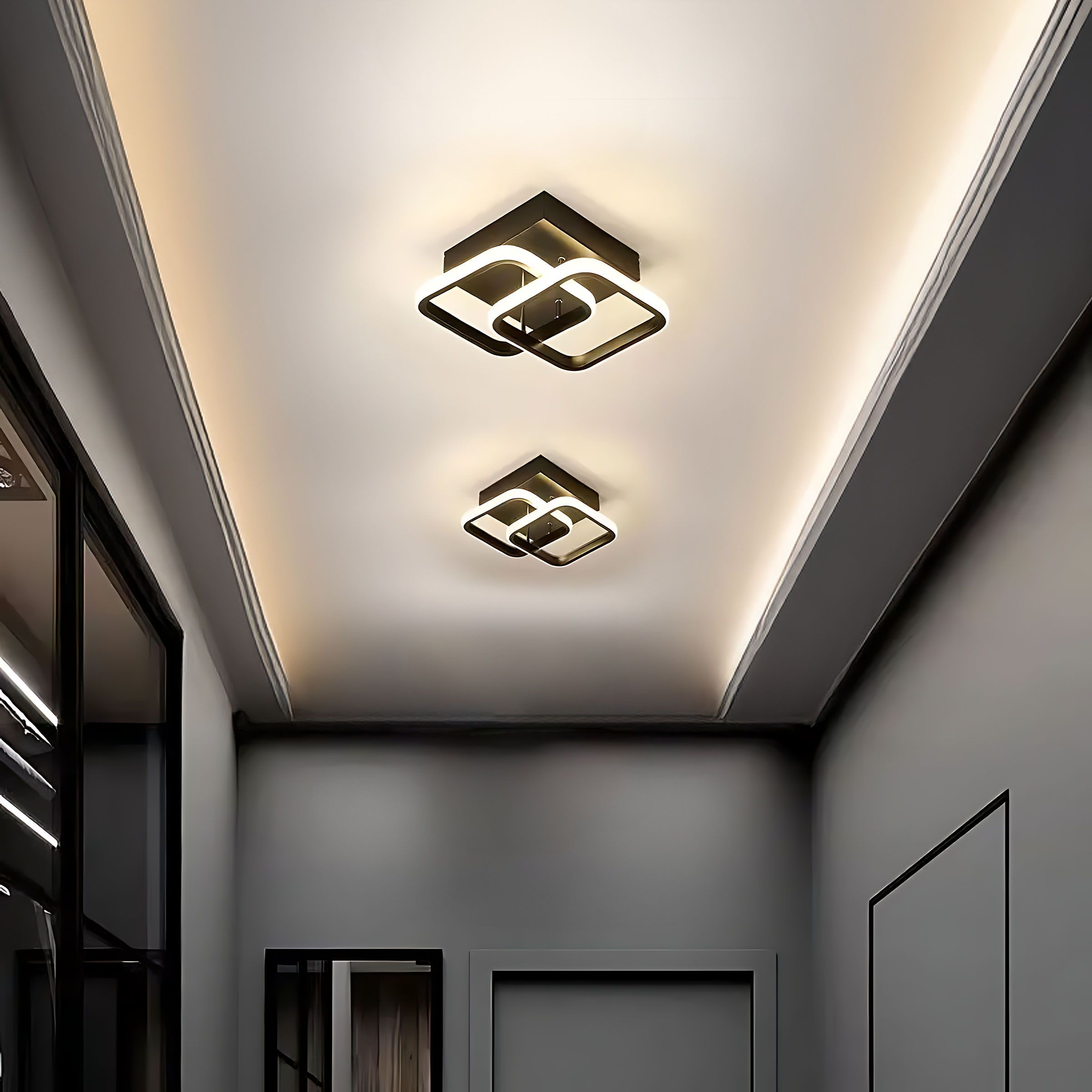 Toolight Stropní LED osvětlení Modern D42 LHJ074-C černé - Obrázek 2
