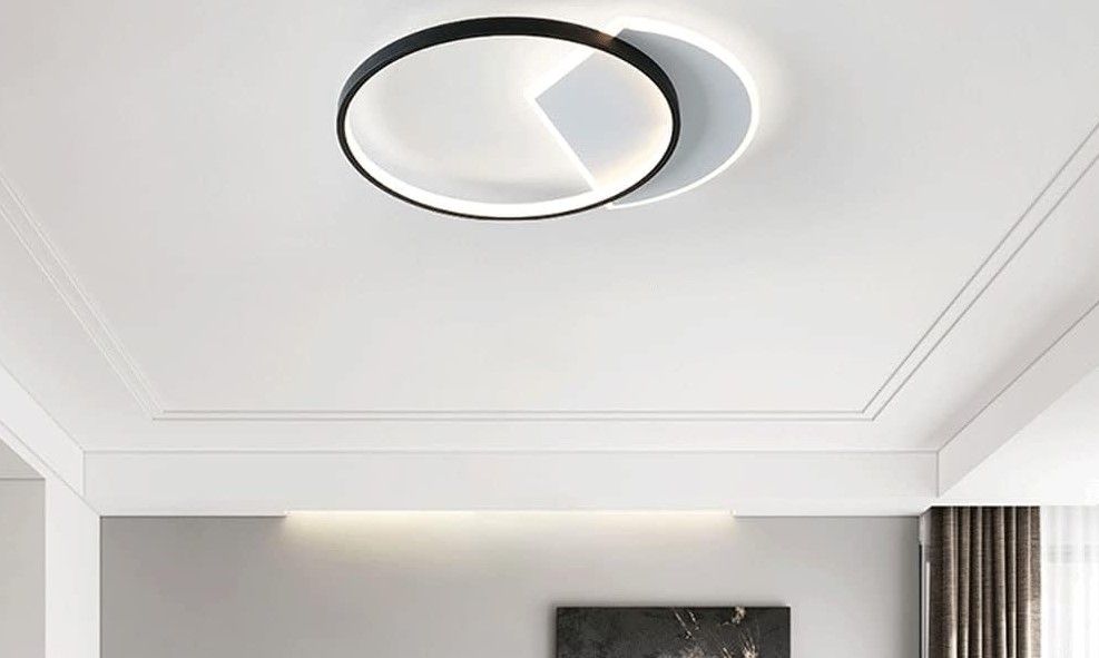 Toolight Stropní LED osvětlení Modern D58 LHJ077-C 50 cm černé - Obrázek 2