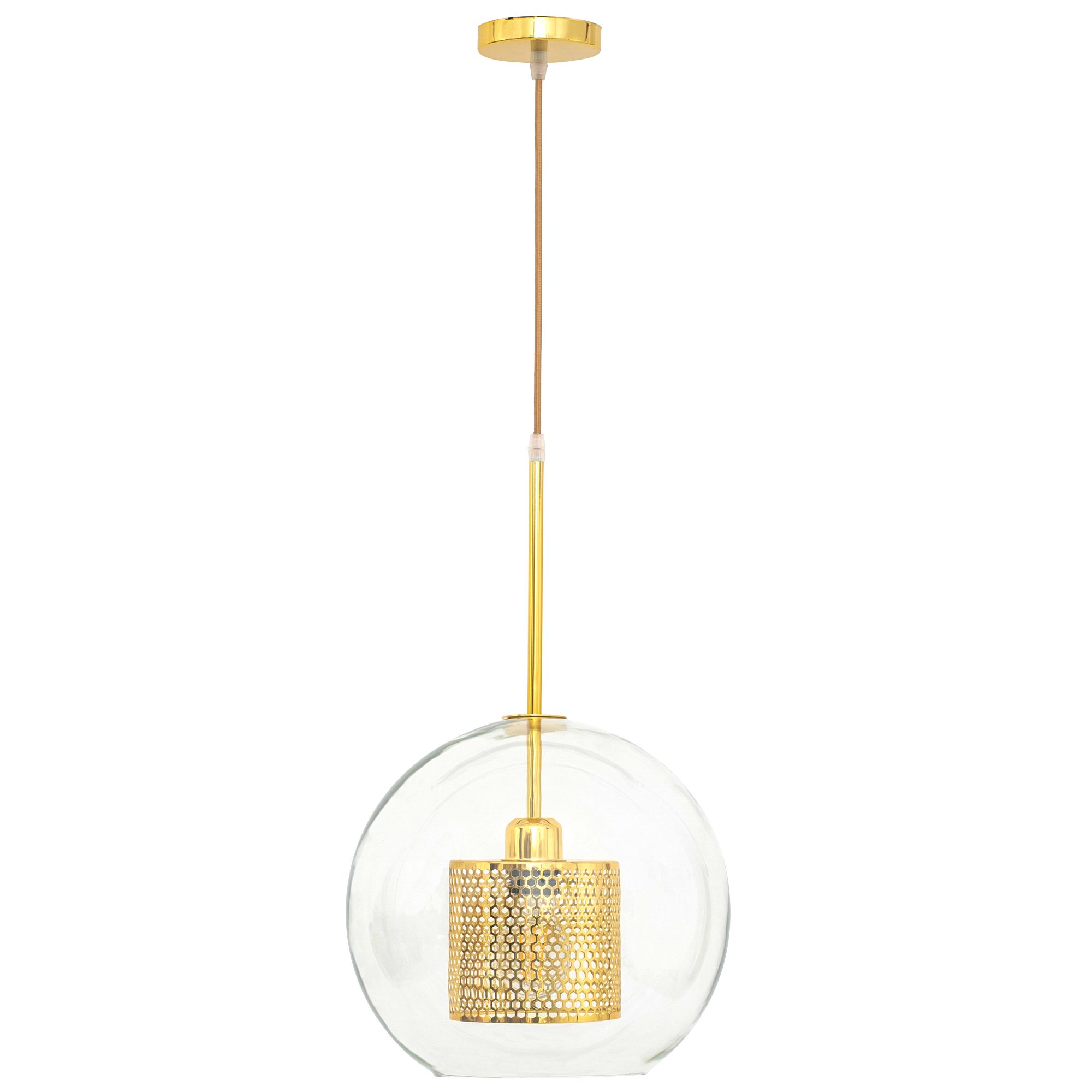 Toolight Závěsná lampa Glass Gold Loft APP555-1CP 25cm - Obrázek 2