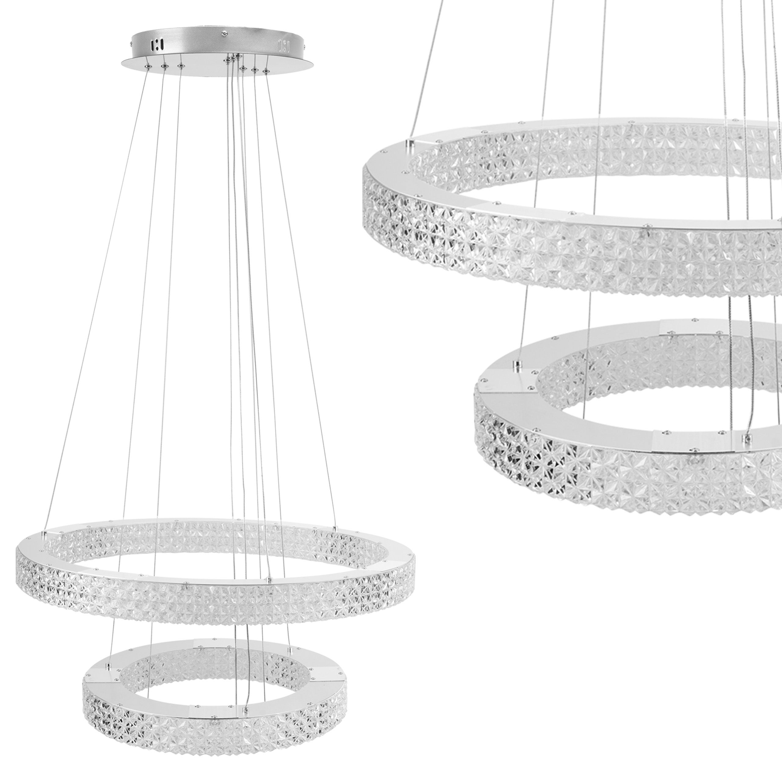 Toolight Závěsné LED osvětlení Crystal LE10 MS007-CP chrom