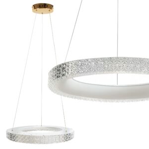 Toolight Závěsné LED osvětlení Crystal LE12 MS002-CP růžová zlatá 60 cm