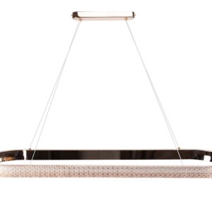 Toolight Závěsné LED osvětlení Crystal LE13 APP1751-CP zlatá 90 cm