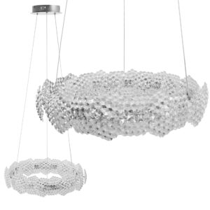 Toolight Závěsné LED osvětlení Crystal LE2 MS017-CP chrom 57 cm