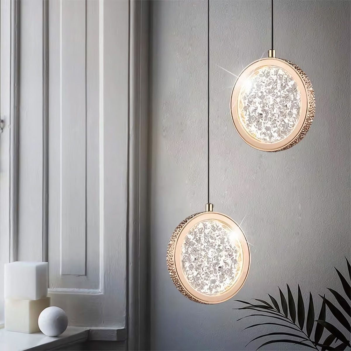 Toolight Závěsné LED osvětlení Crystal Modern A2 G089-1CP zlatý - Obrázek 2