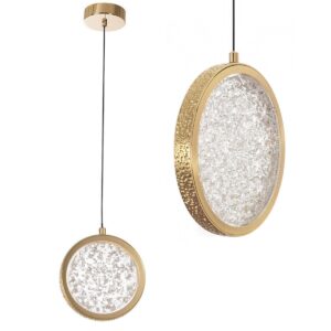 Toolight Závěsné LED osvětlení Crystal Modern A2 G089-1CP zlatý