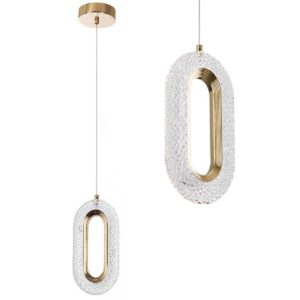 Toolight Závěsné LED osvětlení Crystal Modern A3 G113-1CP zlatý