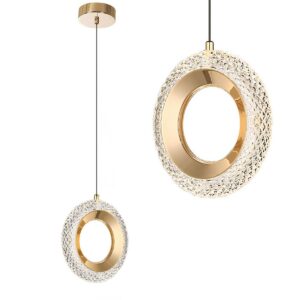 Toolight Závěsné LED osvětlení Crystal Modern A5 G119-1CP zlaté