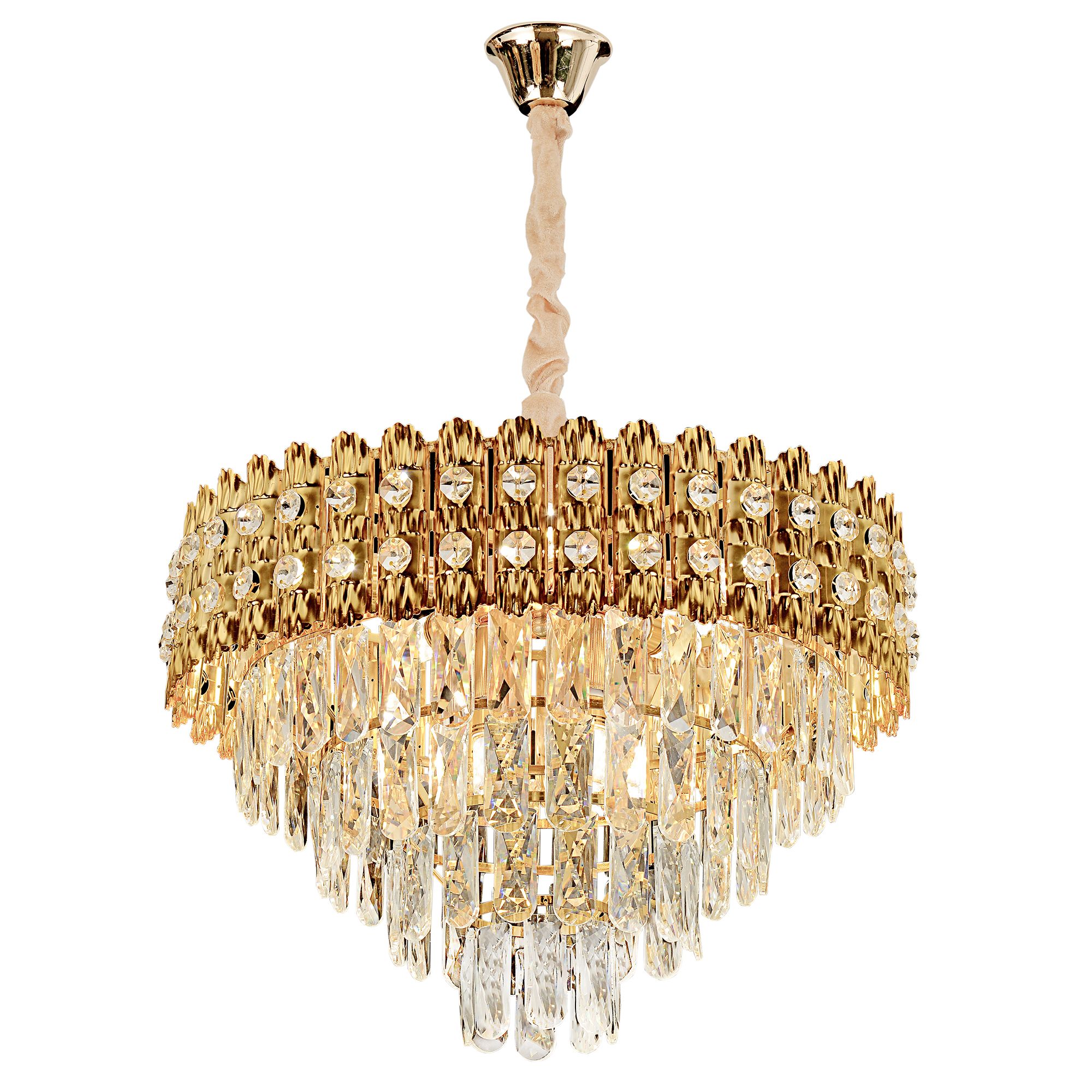 Toolight Závěsné LED osvětlení Crystal Modern D14 G058-CP 60CM zlaté