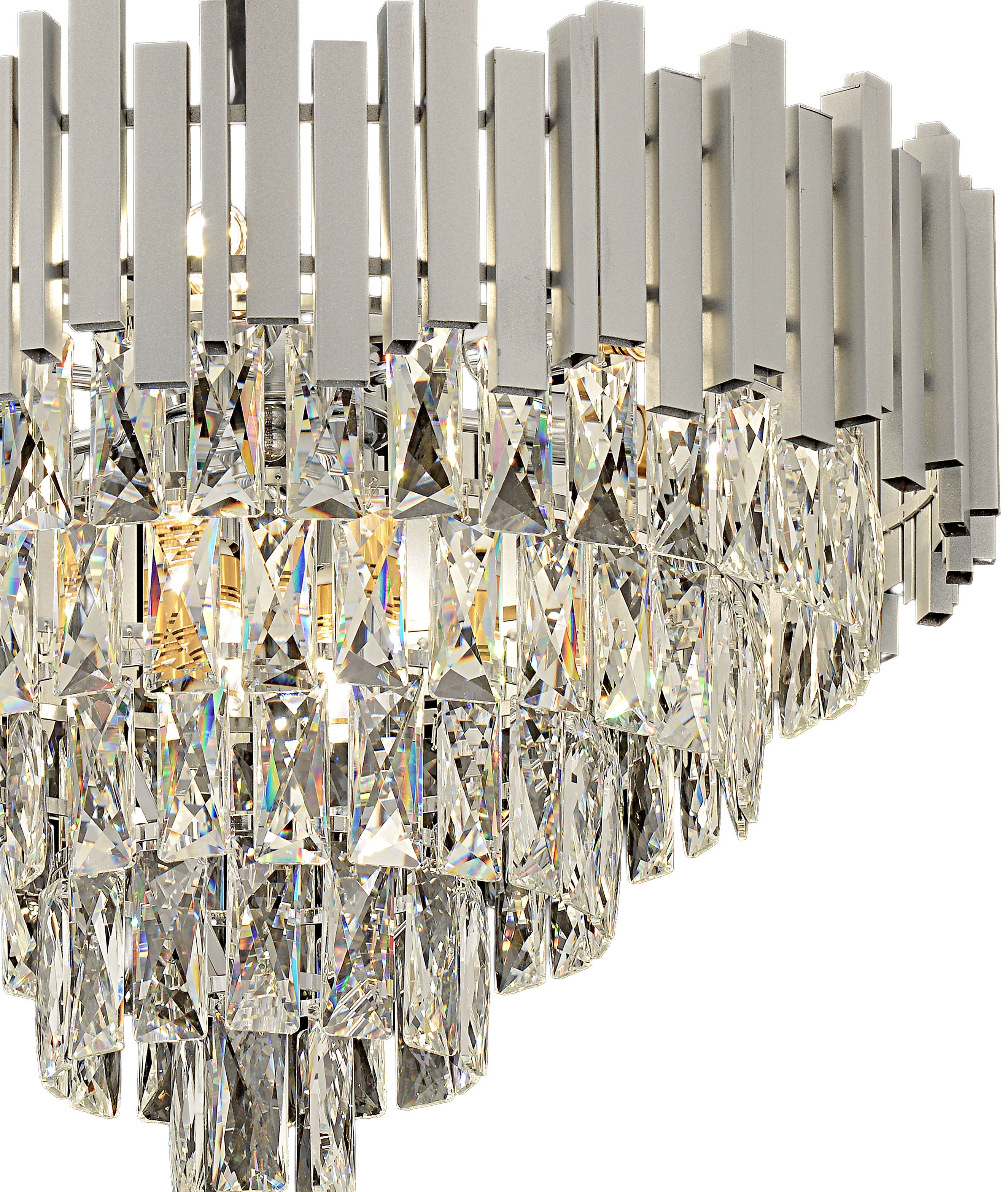 Toolight Závěsné LED osvětlení Crystal Modern D15 G051-CP 50CM chrom - Obrázek 2