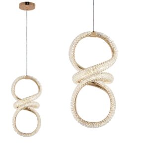 Toolight Závěsné LED osvětlení Crystal Modern D18 G070-CP zlaté