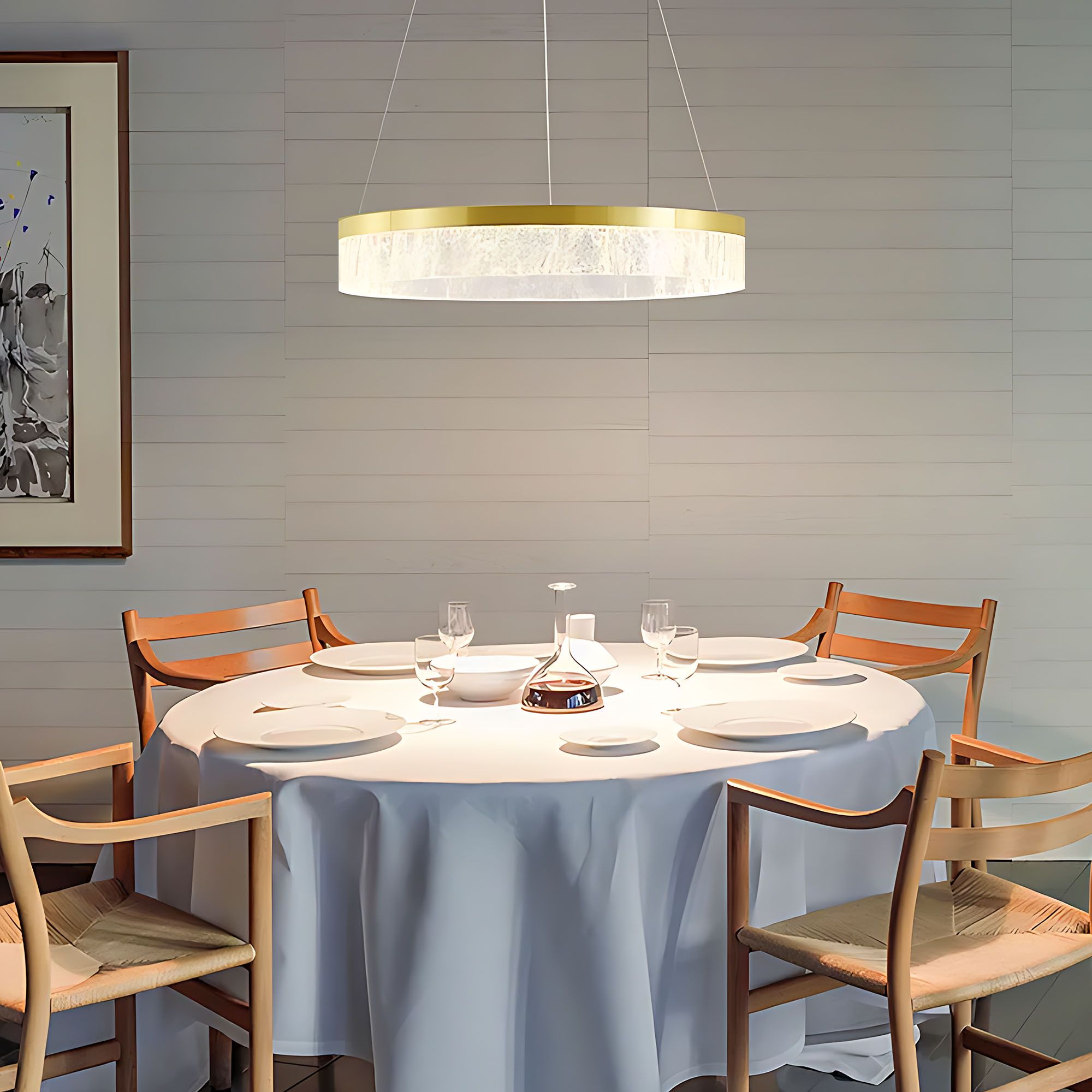 Toolight Závěsné LED osvětlení E13 LHJ046-CP 50 cm zlaté - Obrázek 2