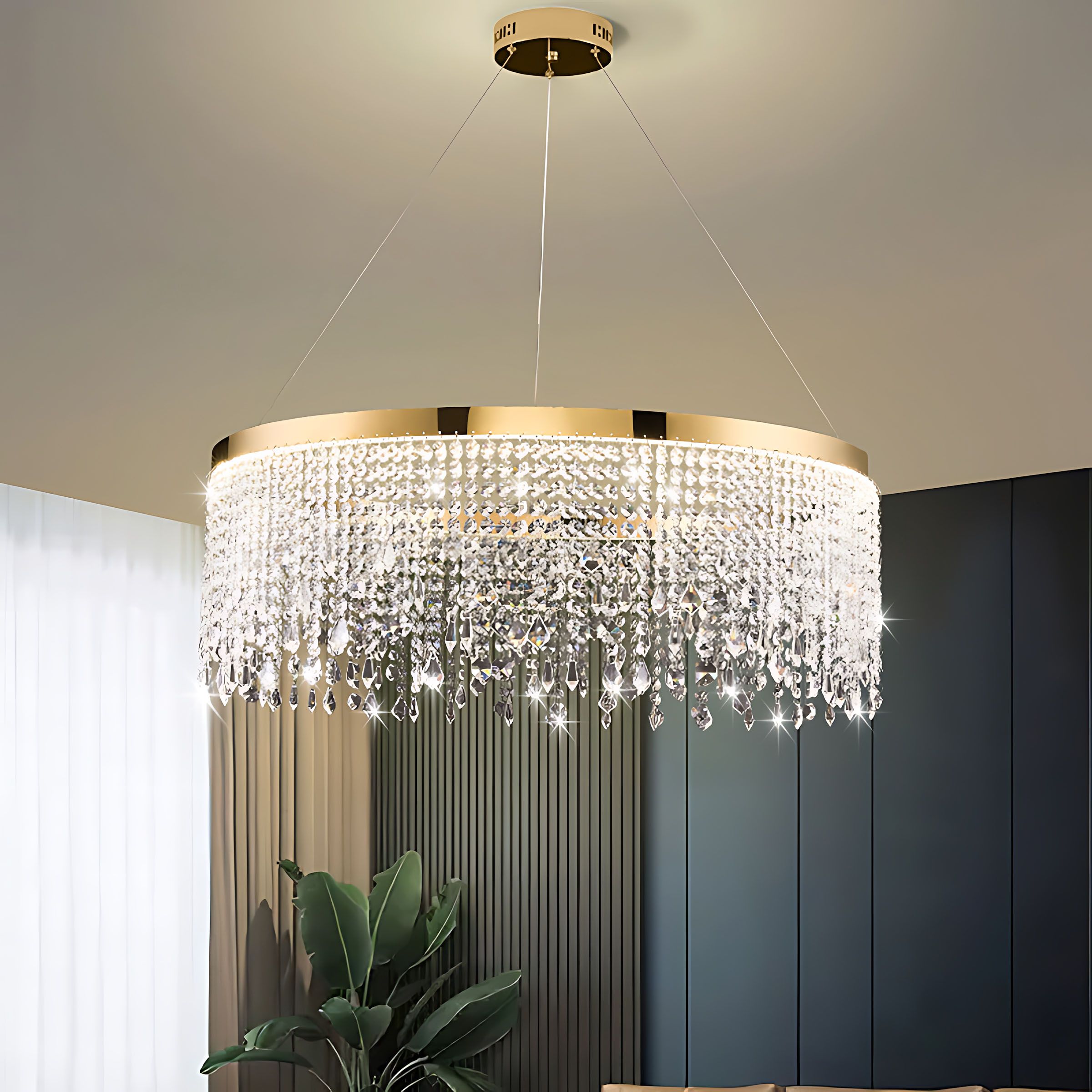 Toolight Závěsné LED osvětlení E22 APP1731-1CP 60 cm zlaté - Obrázek 2