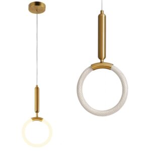 Toolight Závěsné LED osvětlení E50 LHJ058-CP1 kartáčovaná zlatá