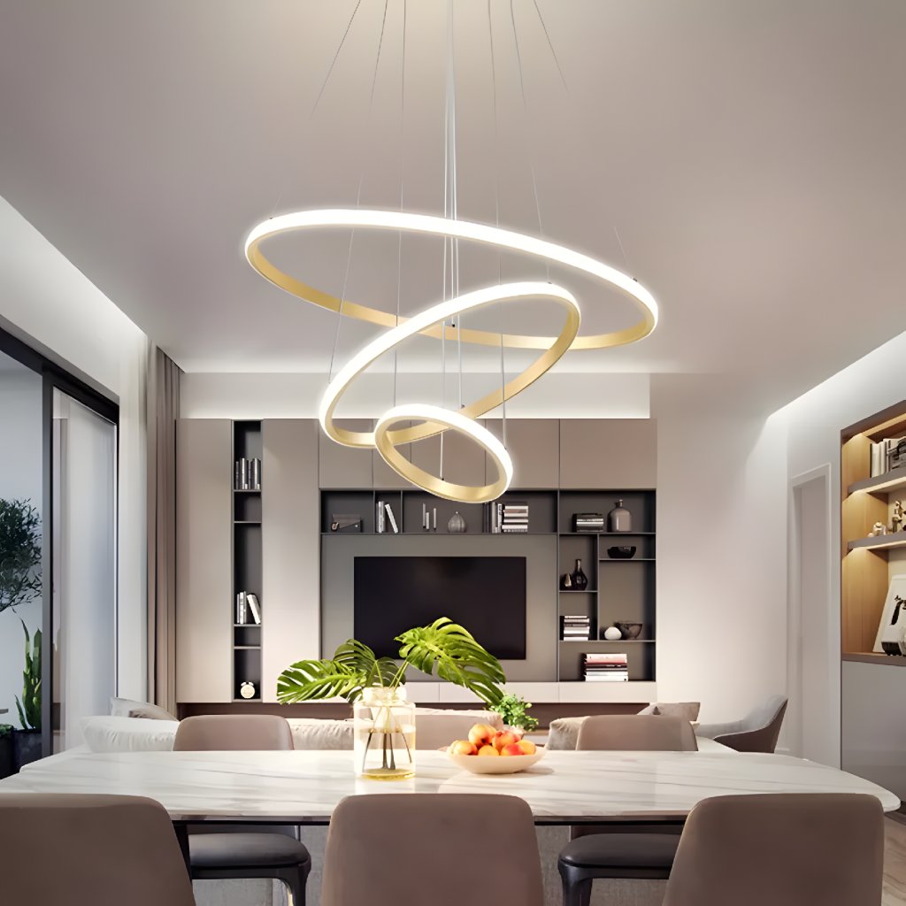 Toolight Závěsné LED osvětlení Modern D15 LHJ010-CP4 kartáčovaná zlatá - Obrázek 2