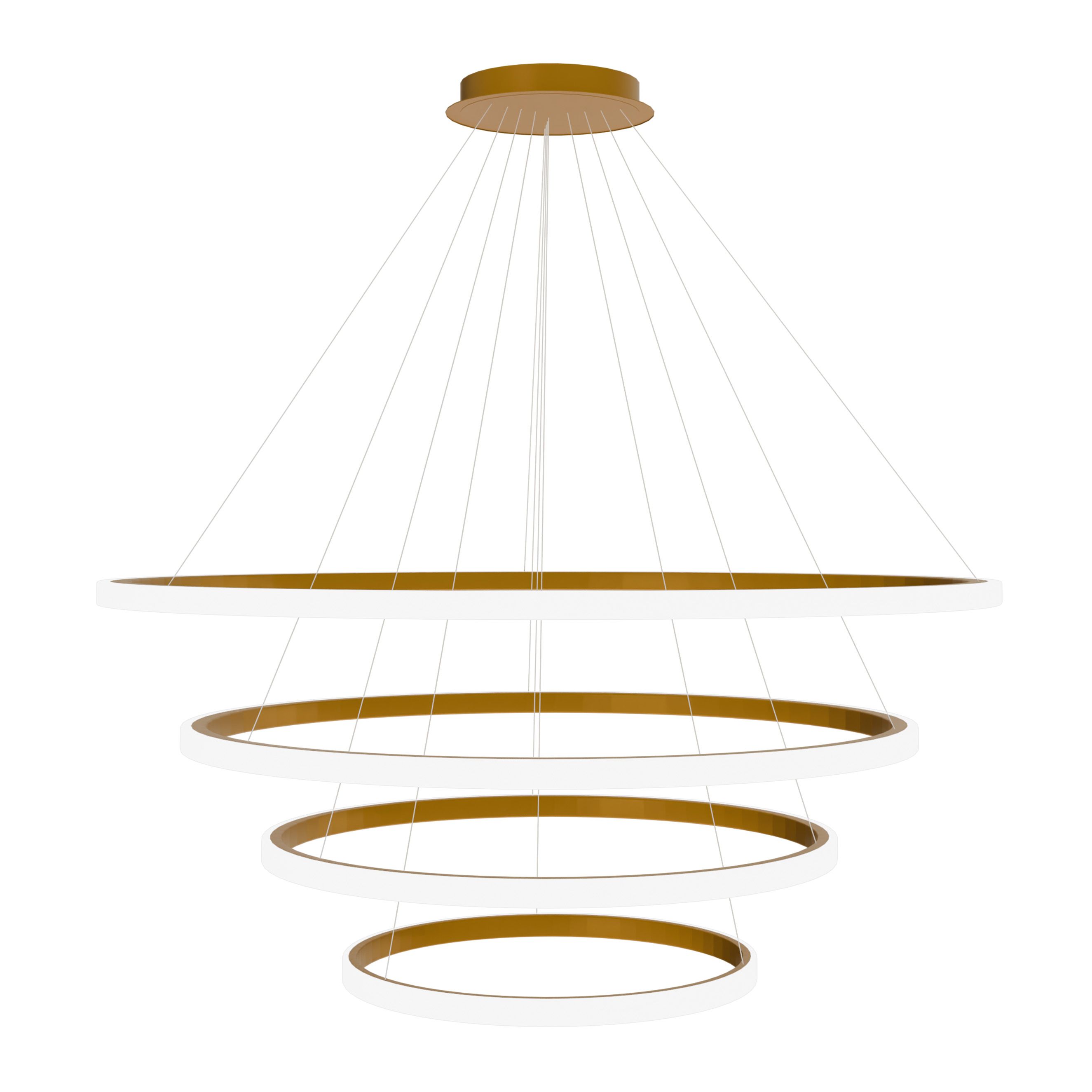 Toolight Závěsné LED osvětlení Modern D15 LHJ010-CP4 kartáčovaná zlatá