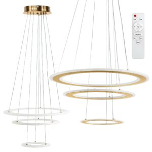 Toolight Závěsné LED osvětlení Modern D17 G041-3CP kartáčovaná zlatá