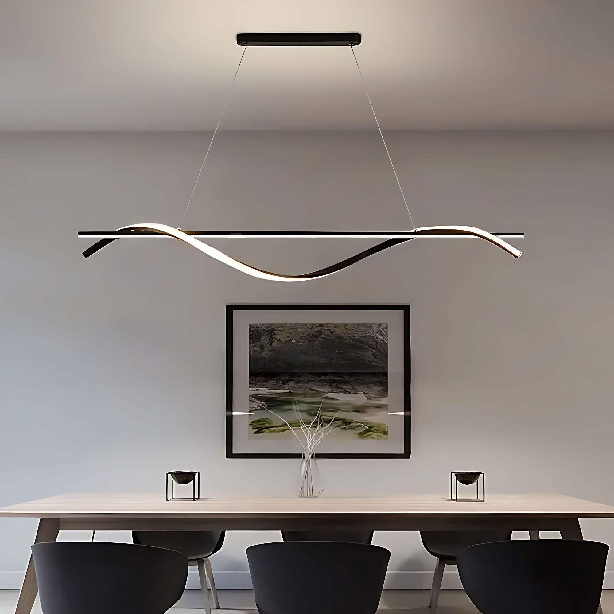 Toolight Závěsné LED osvětlení Modern D18 LHJ019-CP 120 cm černá - Obrázek 2