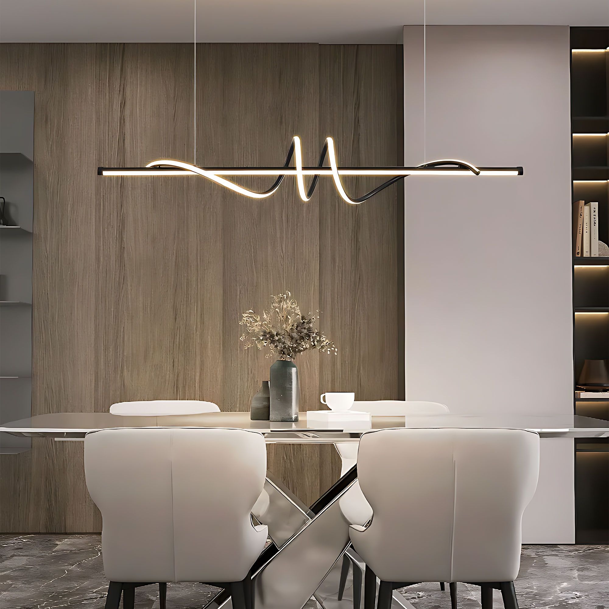 Toolight Závěsné LED osvětlení Modern D24 LHJ023-CP 120 cm černé - Obrázek 2
